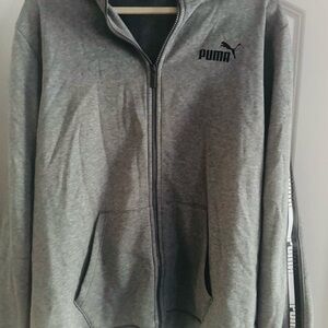 Puma Gray Zip-Up Hoodie